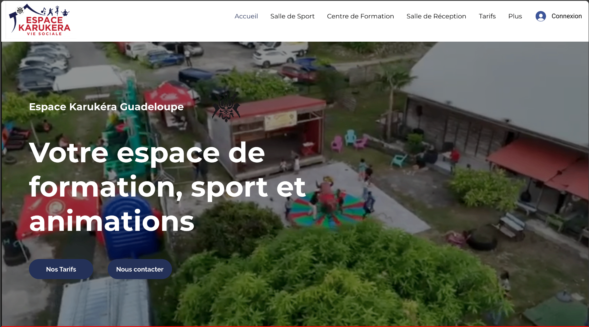 Capture d'écran du site Espace Karukera Vie Sociale